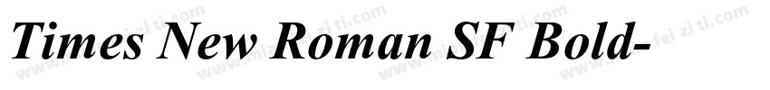 Times New Roman SF Bold字体转换